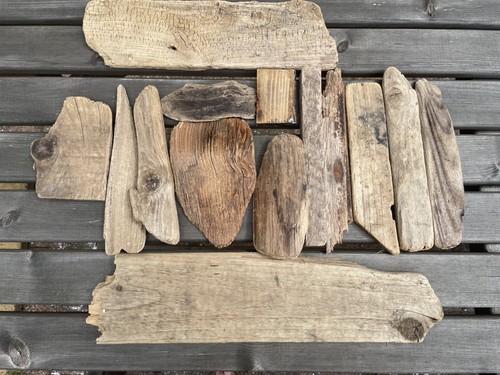 Flat driftwood pieces art - pieces,