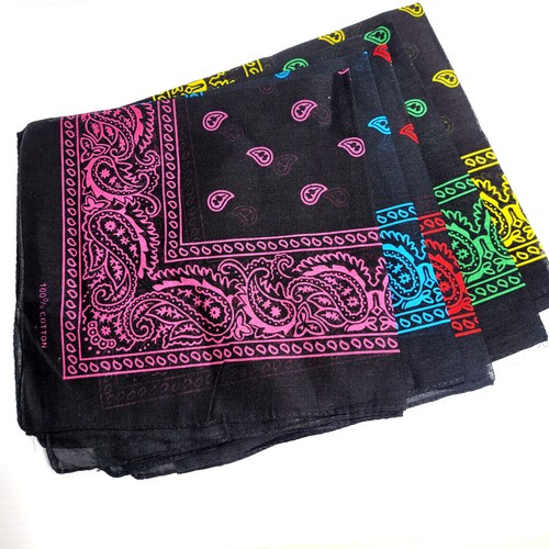 Two black bandanas 100 cotton - two,