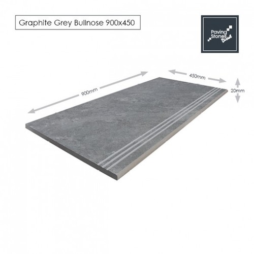 Graphite grey bullnose step - grey,