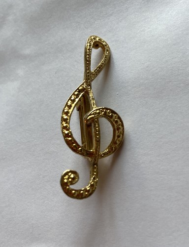 TREBLE-CLEF-MUSIC-BROACH-GOLD
