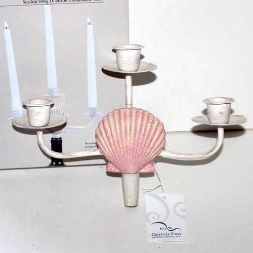 Scallop shell candle - candle, wine