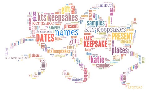 Word art personalised gift - word,