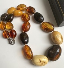 Vintage amber necklace - vintage,