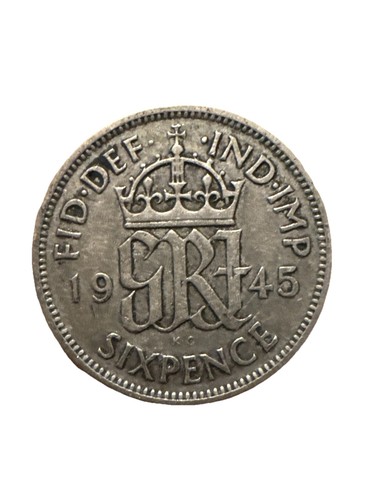 1945 george sixpence coin - 1945,