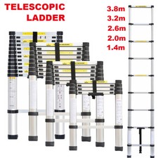 2.6M 3.2M 3.8M Heavy Duty Multi-Purpose Telescopic Ladder Aluminium Extendable