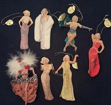 The Glamorous Miss Marilyn Monroe~2001 Bradford Christmas Ornament~set Of 7