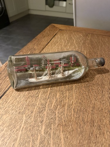 Vintage diorama ship in a - diorama, of