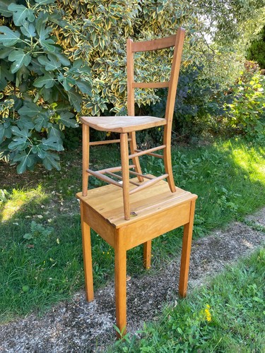 Vintage wooden school desk - vintage,