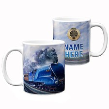 Personalised Mallard Steam Train Mug Railway Locomotive Dad Grandad Gift MS01