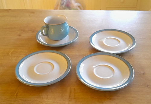 Denby colonial blue cup - and, 4