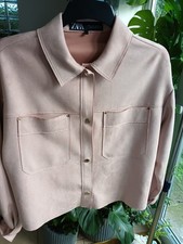 Zara Pale Pink Suede Effect