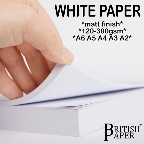 White matt paper - white, card