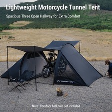 Motorcycle Camping Tunnel Tent 2 Room Tents For Camping Waterproof And UV