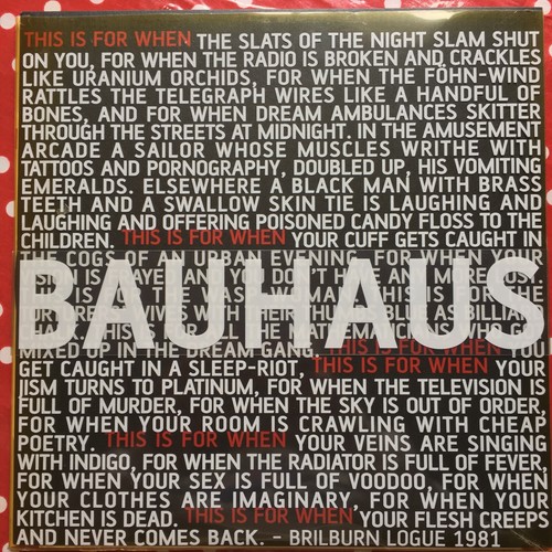 Bauhaus this for - bauhaus,,