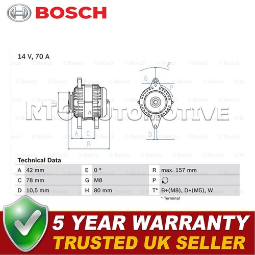 Bosch alternator fits nissan - alternator,