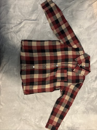 Red plaid button sweater - 8y,