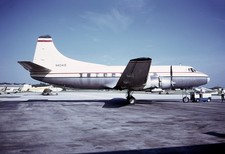 Martin 404, N40419, at North Perry, in 1974, aircraft slide