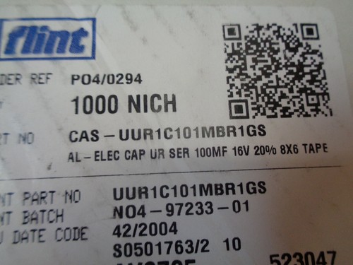 100uf 16v 105c - x, 20%
