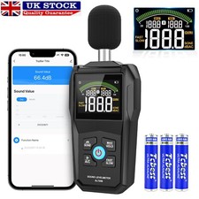 Decibel Meter Bluetooth Sound Level Meter DB/Sone Unit Noise Tester A/C Weighted