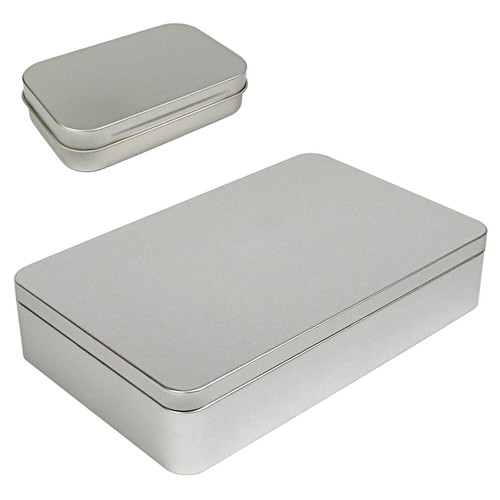 Large silver metal rectangular - silver,