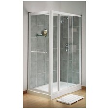 Aqualux Elite Shower Sliding Door (White) 1200mm. Unused Still BOXED. 