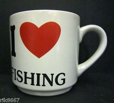 virtually a Pint Pot Or Mug I Love Fishing Stoneware