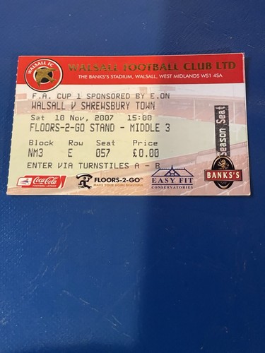 Walsall shrewsbury town fa - v,
