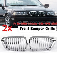 Pair Chrome Kidney Grill