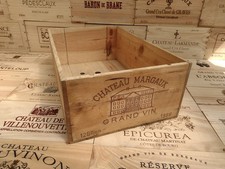 Wooden Wine Box Crate ~ Chateau Margaux 1986 ~ 12 bottle size. French