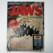 1975 JAWS Screen Stars Souvenir Poster Magazine – Original Theatrical Release