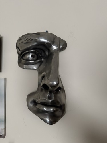 Love pewter sculpture wall art - sculpture,