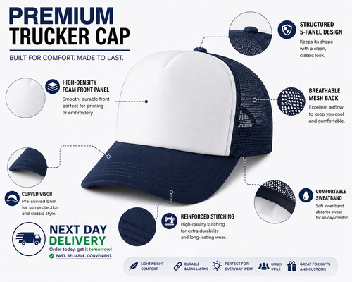 Plain trucker cap mesh - plain,