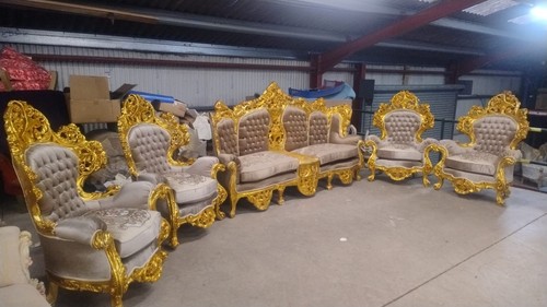 French louis style gold taupe - french,
