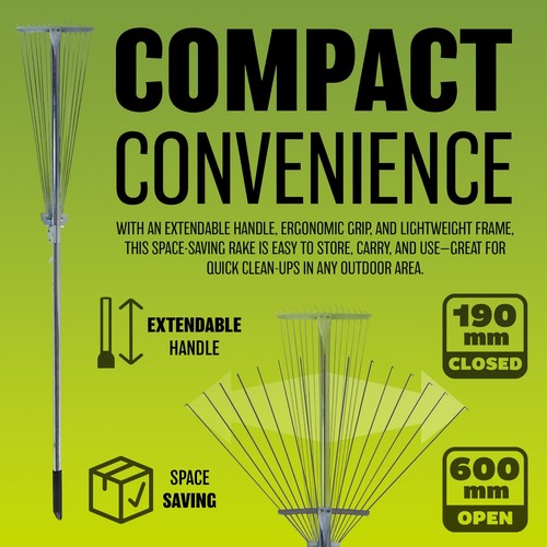 Expanding teeth rake lawn - 15,