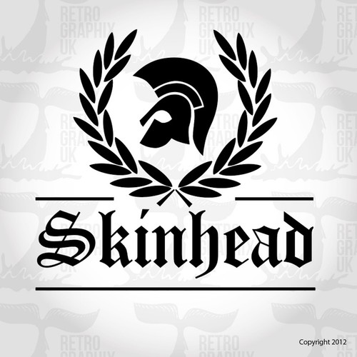 Skinhead sticker decal 125mm - decal,