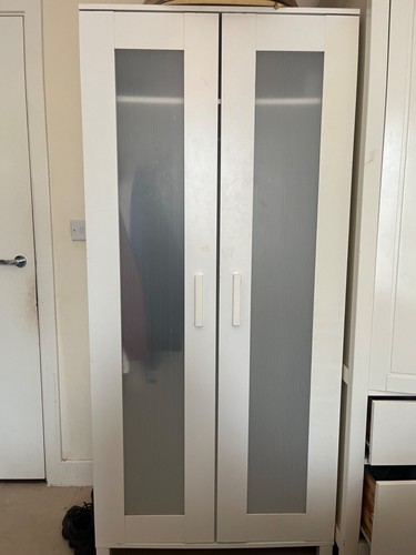 White ikea wardrobe used - white,