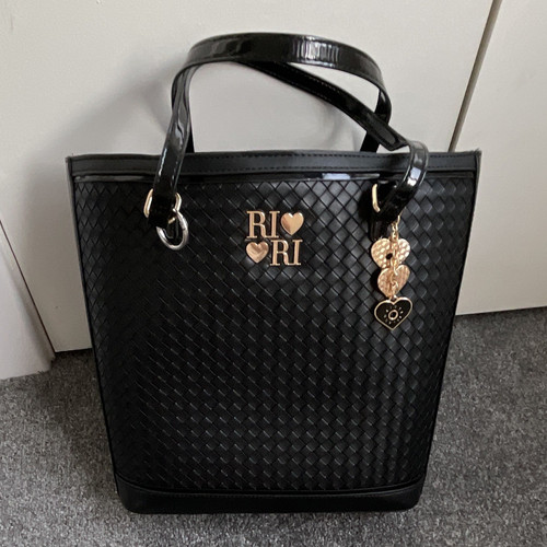 River island black woven faux - river,