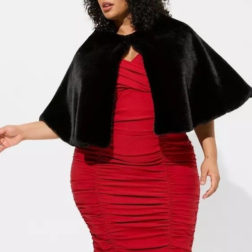 Torrid one size black - faux, fur