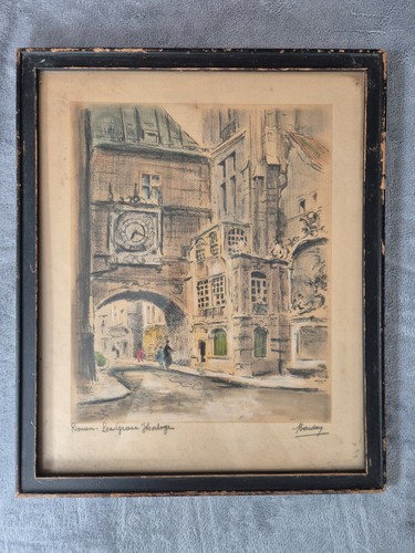 Vintage barday framed - vintage, print