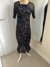Kymme Creation Tango Dress In Black And White. Size  12/14