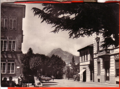 Barga postcard travelled - postcard,