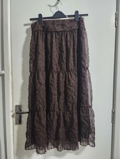 Brown Chiffon Gypsy Skirt
