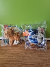 Pair of Sealed McDonalds Happy Meal Toys Lion King II Kiara & Zazu Soft Toy 1998