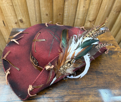 Tan distressed pirate hat - tan,