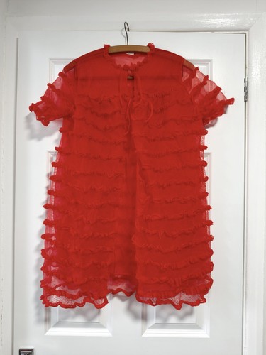 Vintage prova red sheer - sheer, nylon