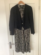 Franco Di Tardo Vintage Pleated Culottes Top & Jacket Size 10/S   3 Piece Outfit