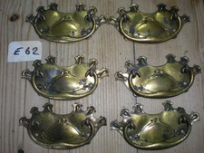 SET OF 6  ANTIQUE BRASS