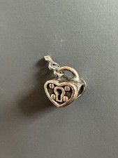 Chamilia 925 Silver Padlock & Heart Key Charm Bead Key to my Heart