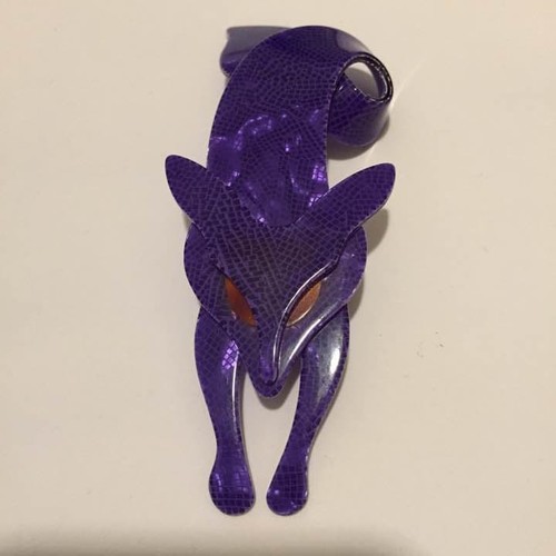 Vintage lea stein purole fox - lea,