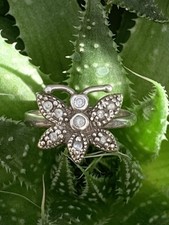 Thomas Sabo 925 Silver Sparkly Butterfly Ring Size N1/2